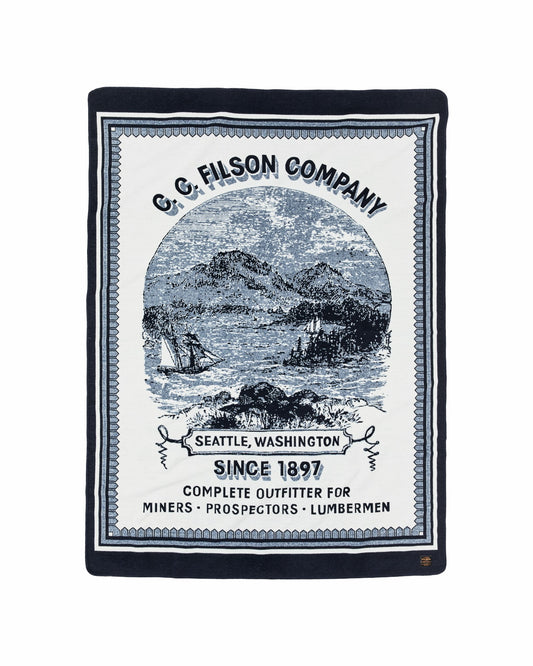 Gear Filson Wool-blend Blanket - Navy / Mountain Sea
