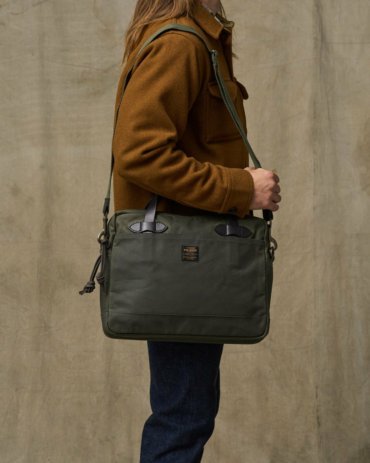 Bags Filson Tin Cloth Compact Briefcase - Otter Green