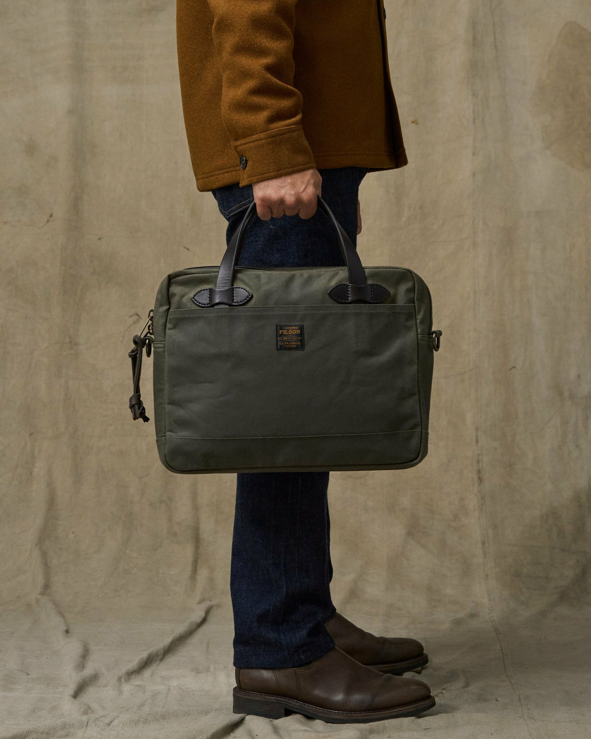Bags Filson Tin Cloth Compact Briefcase - Otter Green