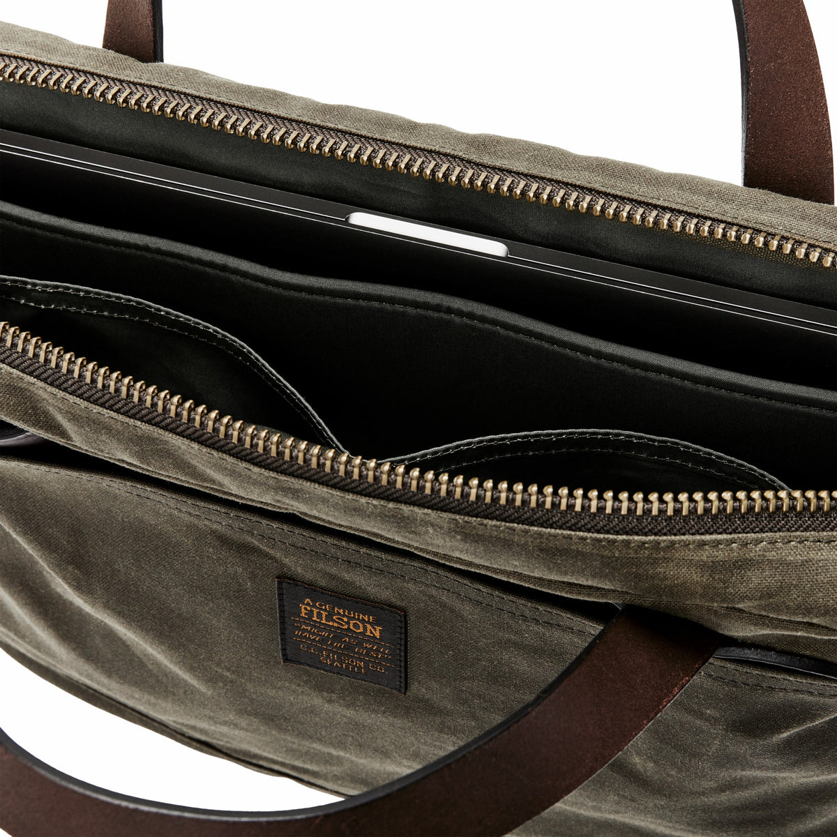 Bags Filson Tin Cloth Compact Briefcase - Otter Green