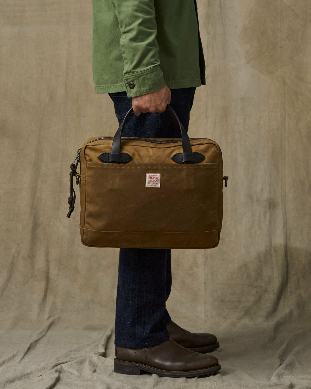 Bags Filson Tin Cloth Compact Briefcase - Dark Tan