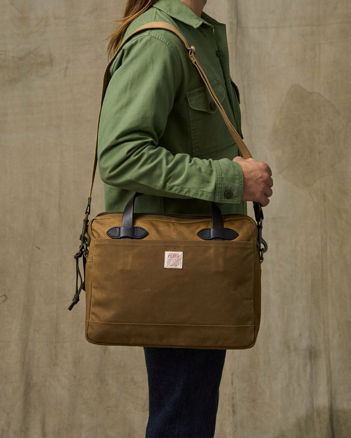 Bags Filson Tin Cloth Compact Briefcase - Dark Tan