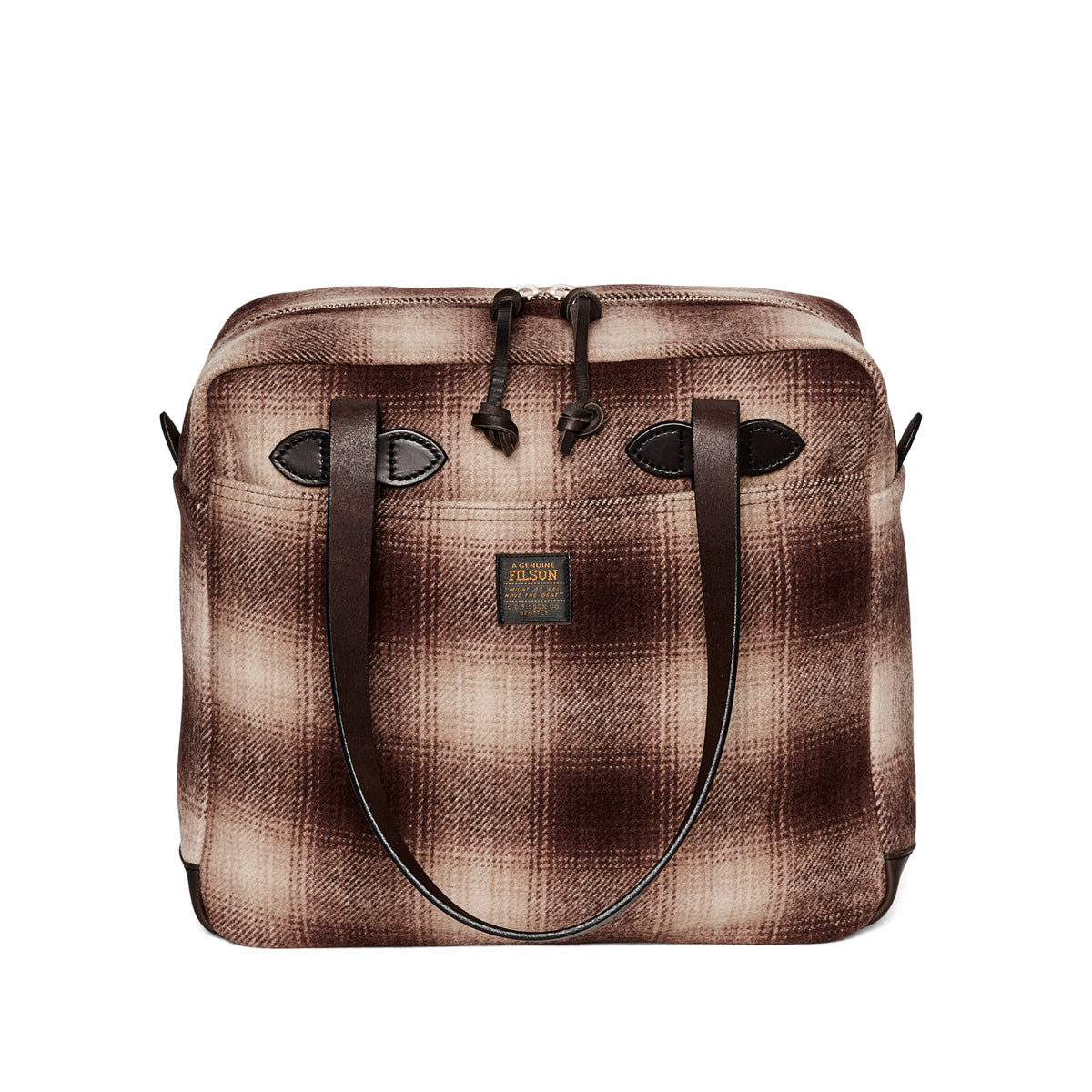 Bags Filson Mackinaw Wool Zipper Tote Bag - Brown / Tan Ombre