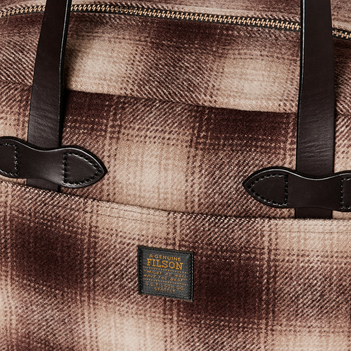 Bags Filson Mackinaw Wool Zipper Tote Bag - Brown / Tan Ombre