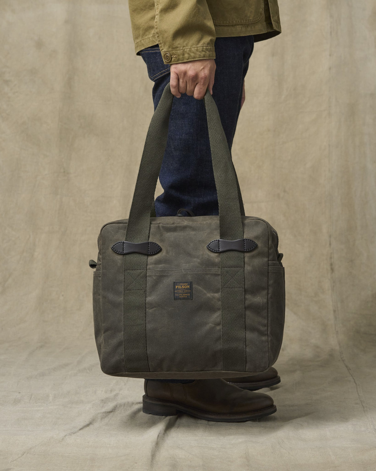 Bags Filson Tin Cloth Zipper Tote Bag