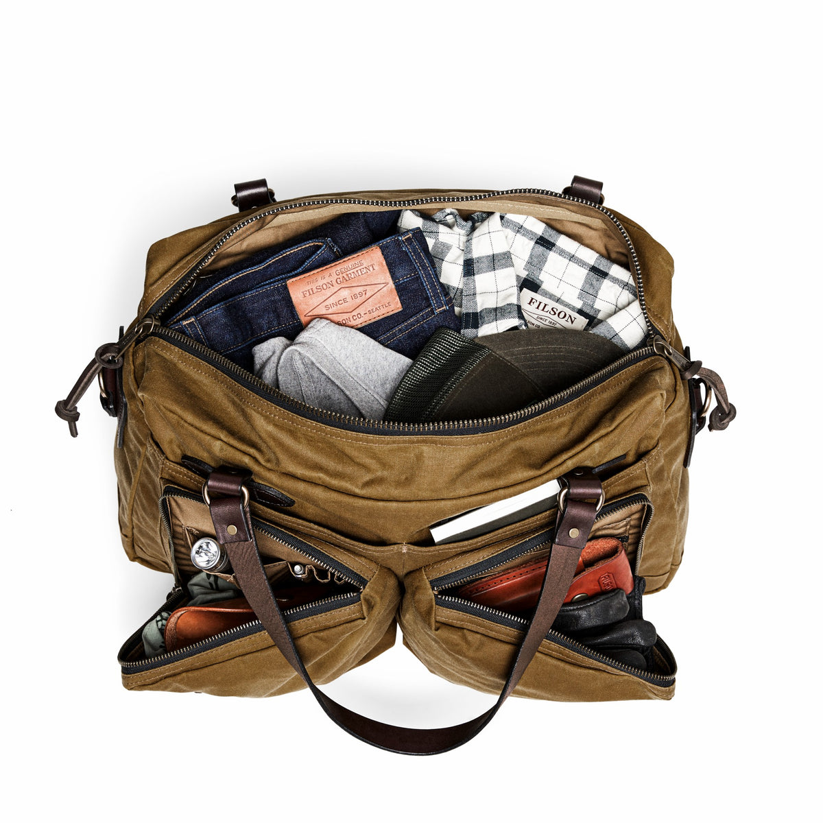 Bags Filson 48 Hour Tin Cloth Duffle Bag - Dark Tan